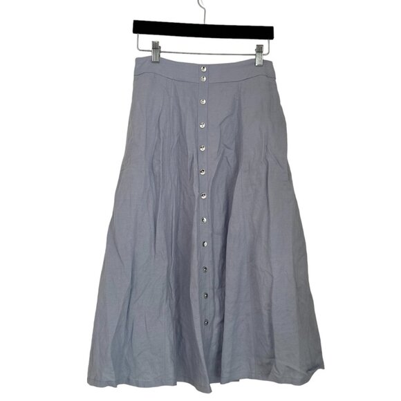 Grace Elements Linen Blend A Line Skirt Size 4 NEW - Picture 2 of 8